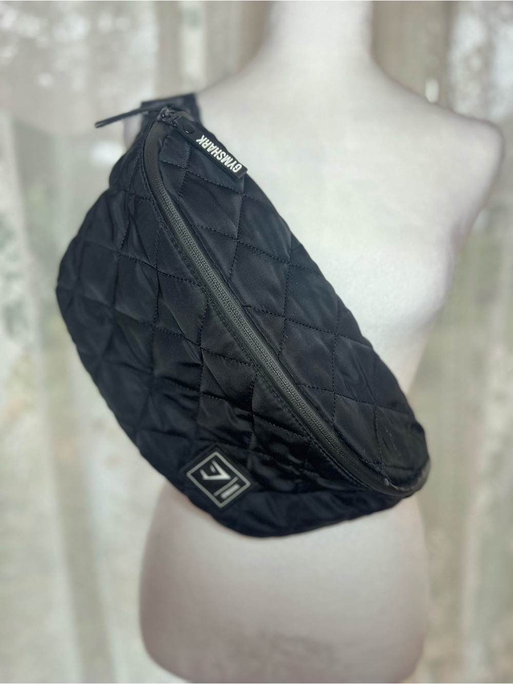 Gymshark Quilted Black Crossbody Bag